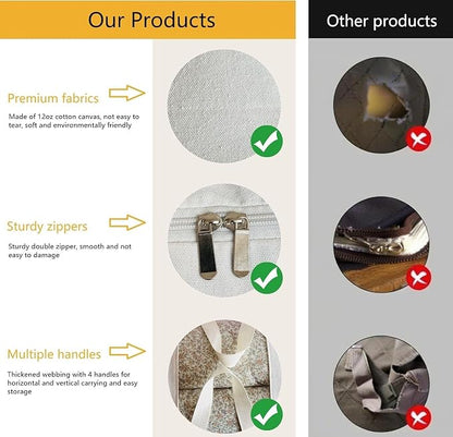 Soft Large Canvas Comforter Storage Bags - Image 3
