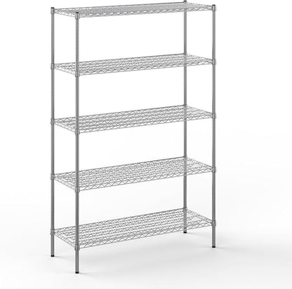18" Deep x 48" Wide x 74" Height Wire Shelving Kit | 5-Tier | NSF Commercial by Regal+Altair