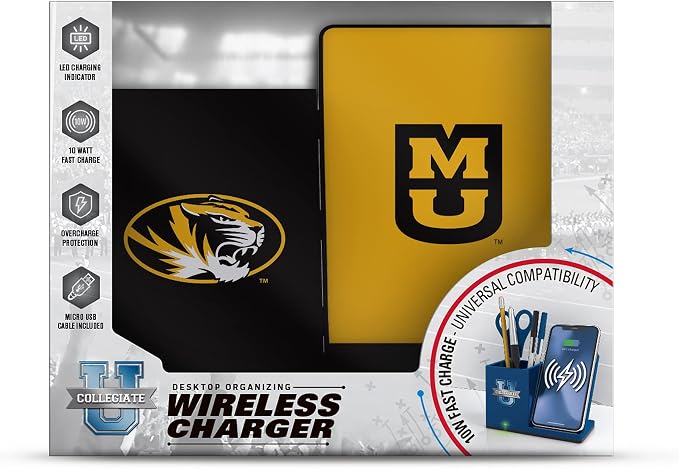 SOAR NCAA Unisex Cell Phone Wireless Charging Stand and Desktop Organizer - Image 3
