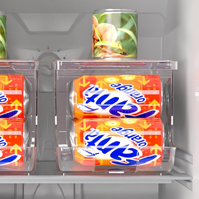 4 Pack Soda Can Organizer for Refrigerator, Stackable Canned Food Pop Cans - Image 7