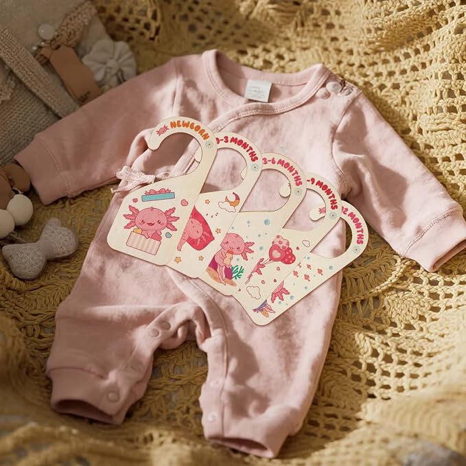8pcs Baby Closet Dividers, Wooden Baby Wardrobe Organizer Newborn to 24 Months - Image 7