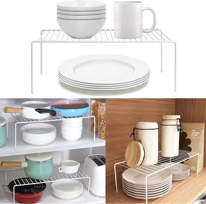 Kitchen Cabinet Shelf Organizer Set of 5, Large Metal Wire Pantry Storage - Image 5