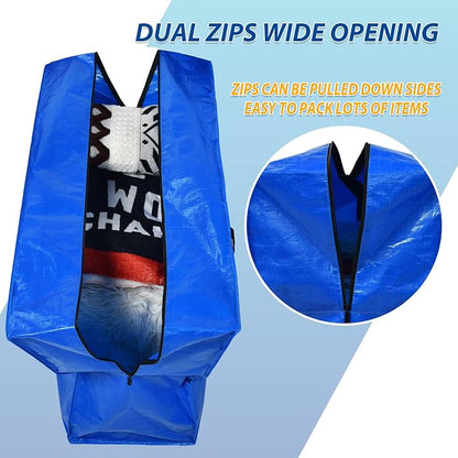 155 Gallon Extra Large Storage Bags, Zippered Outdoor Cushion Furniture Storage - Image 3