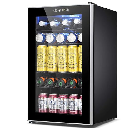 COWSAR Mini Fridge Cooler, 95 Can Beverage Refrigerator by COWSAR
