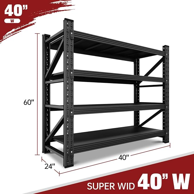 3000LBS Storage Shelves, Shelving Units Industrial Shelving - Image 2