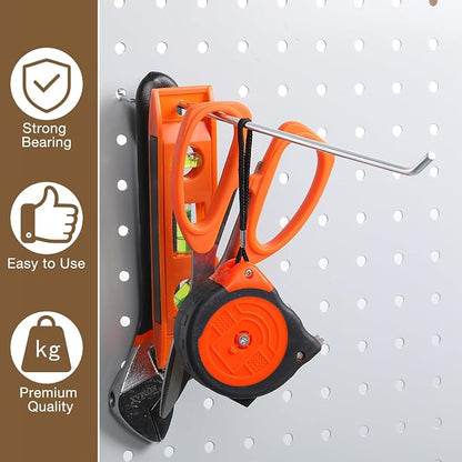 Funrous 100 Pack Peg Board Hooks Stainless Steel Pegboard Hooks Shelving - Image 5
