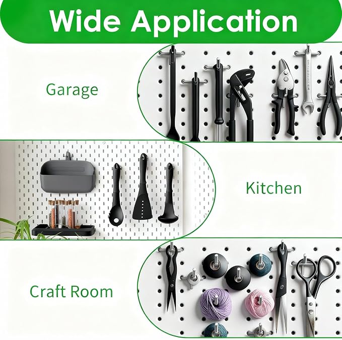 120pcs Pegboard Hooks Peg Board Shelving Hooks Peg Board Hook - Image 4