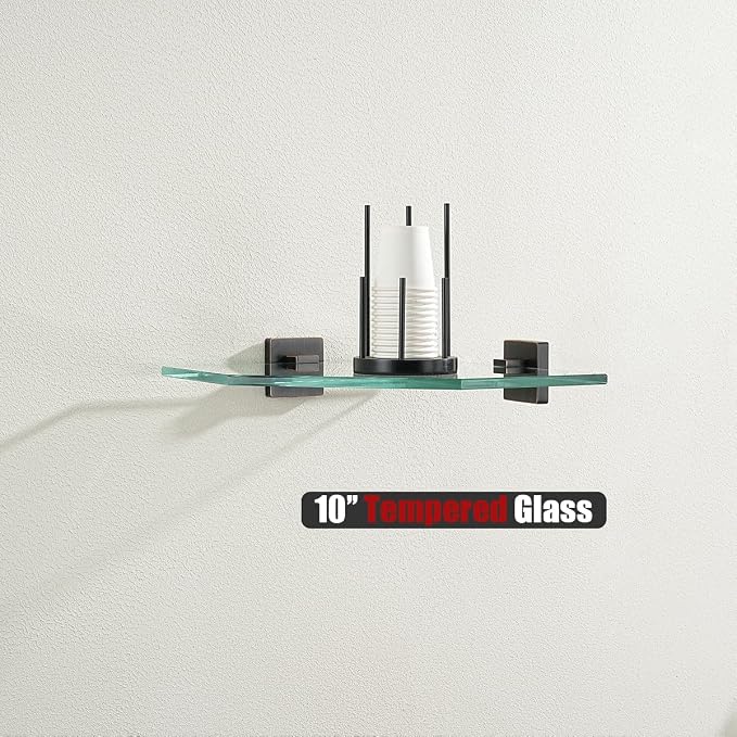 JQK Corner Glass Shelf, Oil Rubbed Bronze Bathroom 304 Stainless Steel Shower - Image 5
