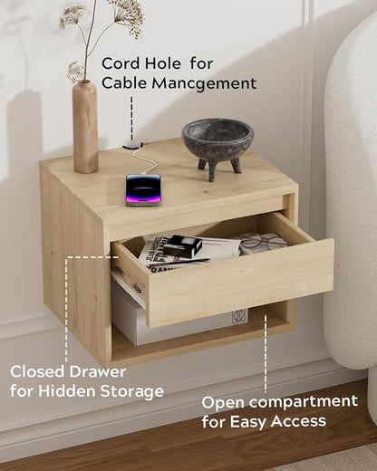 Floating Nightstand, Wall Mounted Bedside Table - Image 3