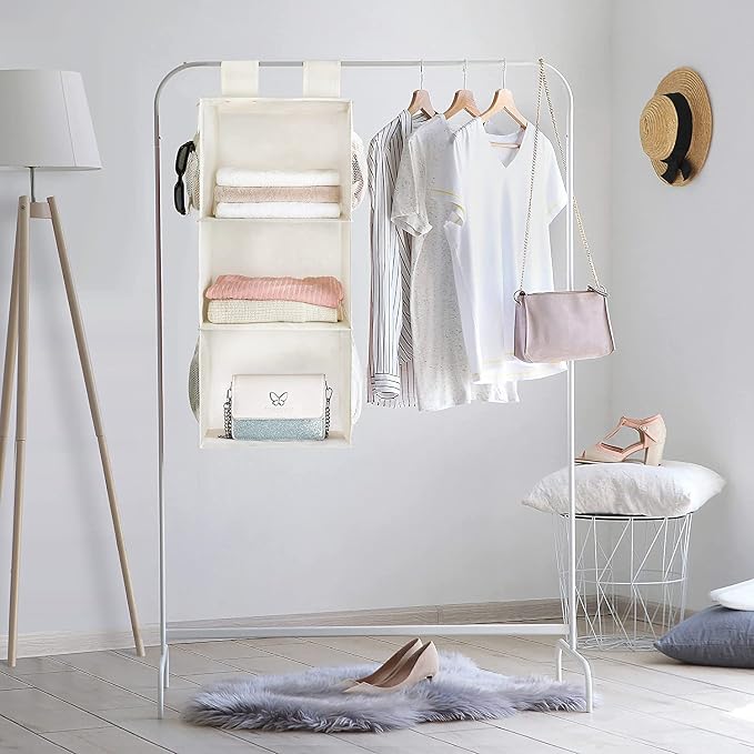 MAX Houser 3-Shelf Hanging Closet Organizers, Collapsible Closet Hanging Shelves - Image 6