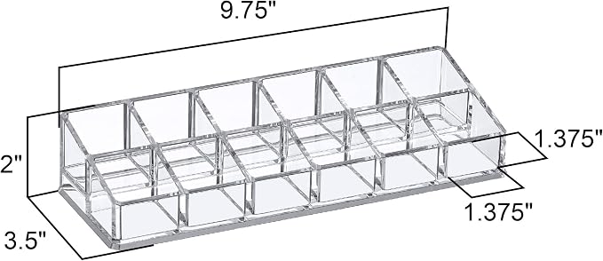 Amazing Abby - Glamour - 2-Pack 12-Slot Acrylic Nail Polish Organizer, Lipstick - Image 3