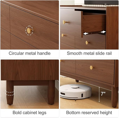 6 Drawer Dresser for Bedroom, 41.2" W Wood Chest of Drawers - Image 7