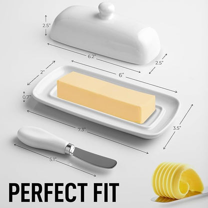 Zulay Kitchen Butter Dish With Lid - Image 3