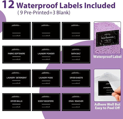 2 Pack Clear Laundry Pods Container, Plastic Square Laundry Room Organization - Image 6