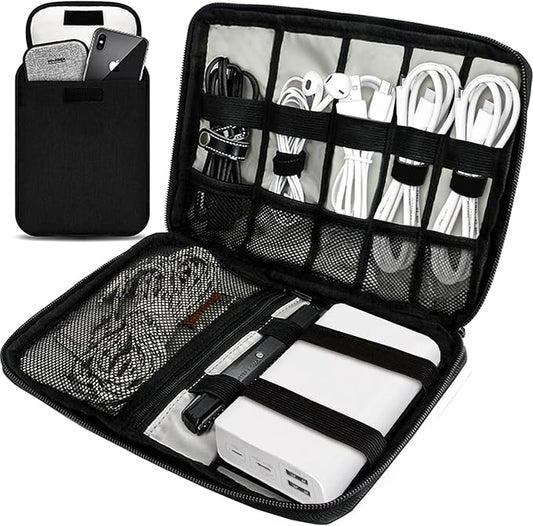 Travel Cable Organizer Pouch Electronic Accessories, Travel Essentials by Vaxaape