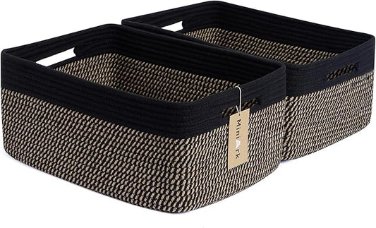 Large Storage Baskets for Shelves, Closet Organizers Bins for Clothes Blanket by MiniArkStorageBasketsHome