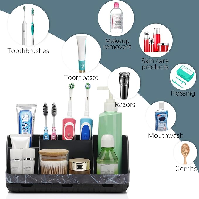 Marble Black Toothbrush Holders - Image 5