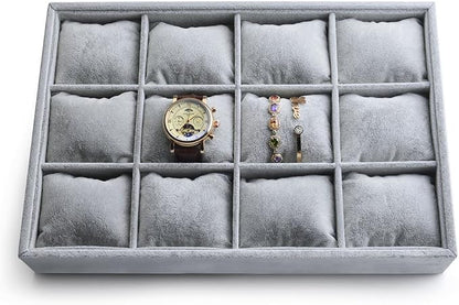 Oirlv Premium Velvet 12 Grid Jewelry Organizer Tray by Oirlv