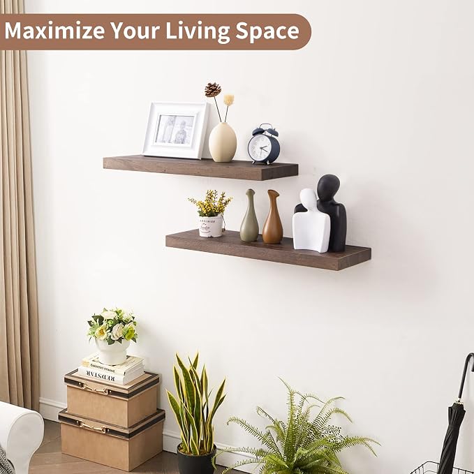 Axeman Floating Shelves for Wall, Wall Mounted Display Shelving - Image 6