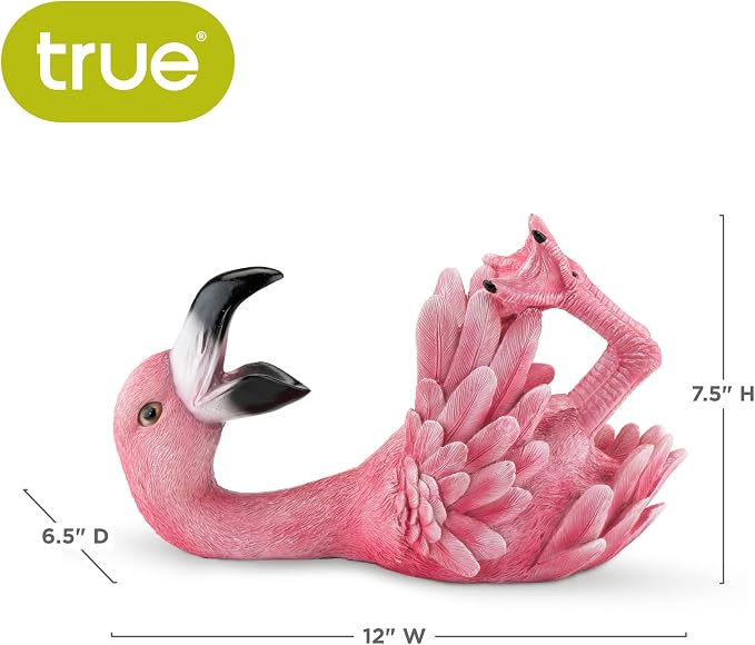 True Flirty Flamingo Polyresin Wine Bottle Holder, Wine Accessories, Wine Bar - Image 3