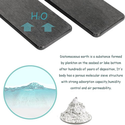 2 Pcs Water Absorbing Stone Trays, Kitchen/Bathroom Sink Soap Dish, Diatomite - Image 3