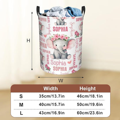 Custom Name Laundry Hamper, Personalized Laundry Baskets - Image 3