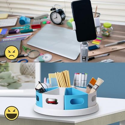 MeCids 360°Rotating Desk Organizers Homeschool Office Organization and Storage - Image 4