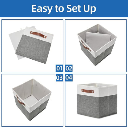 Temary Cube Storage Bins 4 Pack Storage Cubes 11ﾗ11 Fabric Storage Bins - Image 7