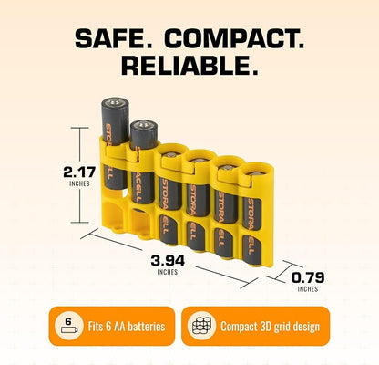 Storacell Slimline AA-6 Battery Storage Caddy and Dispenser, Holds 6 AA - Image 7
