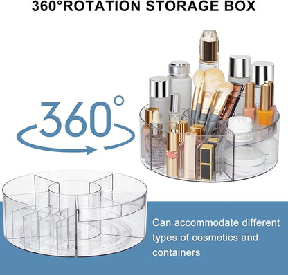 360° Rotating Makeup Organizer, Bathroom Counter, Spinning Cosmetic Storage - Image 3