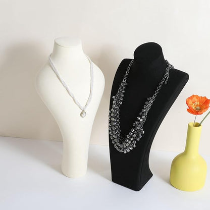 GemeShou Beige necklace hanger jewelry organizer, Velvet jewelry display stand - Image 8