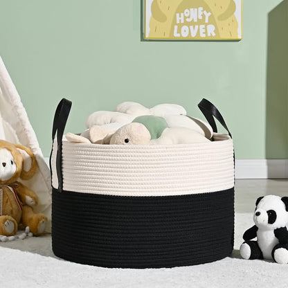 KAKAMAY Large Blanket Basket, Woven Baskets - Image 7