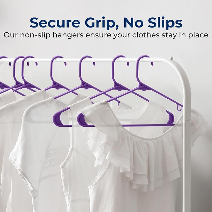SereneLife 30 Pack Plastic Clothes Hangers – Ultra Lightweight Slim Non Slip - Image 3