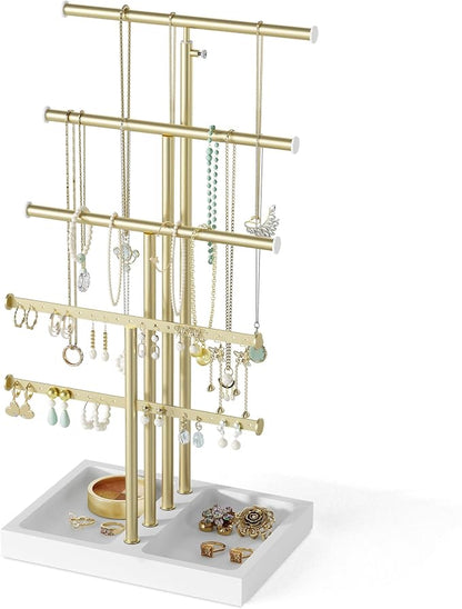 Love-KANKEI Jewelry Organizer Stand, 5 Tier Large Necklace Holder by Love-KANKEI