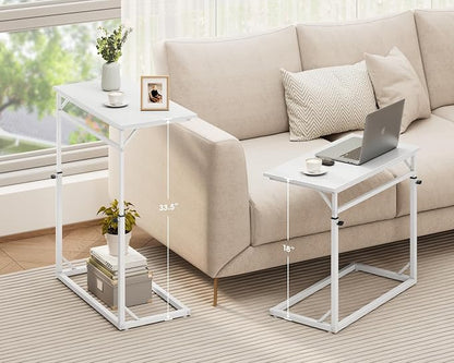 Vagusicc C Shaped End Table, Tall Side Table - Image 4