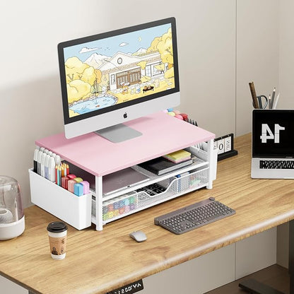 OPNICE Desk Organizers and Accessories, 2-Tier Computer Monitor Stand Riser - Image 5