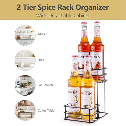 4 Bottle Coffee Syrup Organizer Coffee Syrup Rack - Image 4
