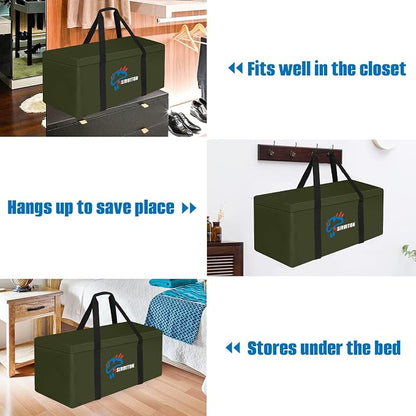 SIRUITON 69”L x 29.5”W x 21.6”H Outdoor Cushion Storage Bag, Patio Furniture - Image 5