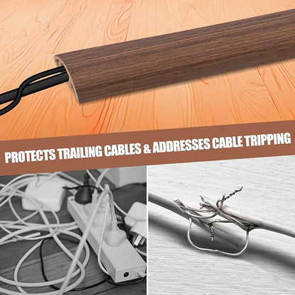 Floor Cord Cover Cable Cavity Self Adhesive Cord Hider Floor 10FT Floor Cable - Image 6