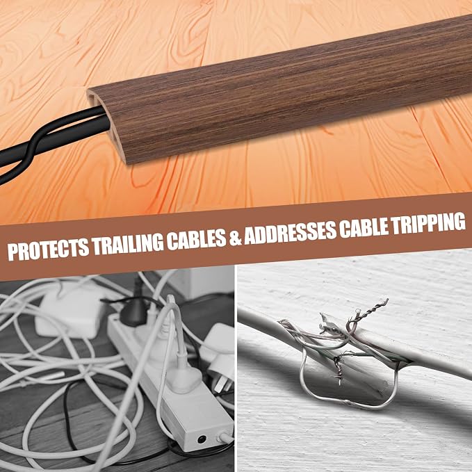 Floor Cord Cover Cable Cavity Self Adhesive Cord Hider Floor 3.3FT Floor Cable - Image 6