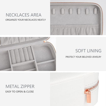 Jewelry Box Small Jewelry Boxes, PU Leather Portable Travel Jewelry Case - Image 2