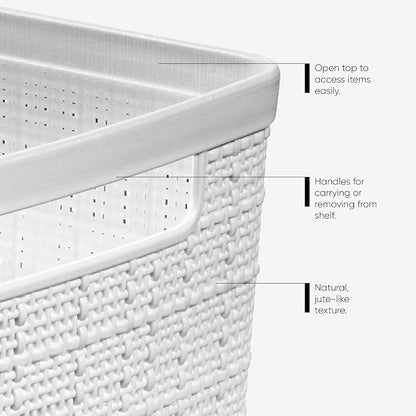 Curver Set of 4 Large 20L Jute Decorative Plastic Organization and Storage - Image 4
