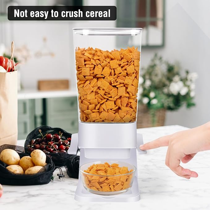 Cereal Dispenser Countertop 2pcs, 5.5L Cereal Containers Storage Dispenser - Image 5