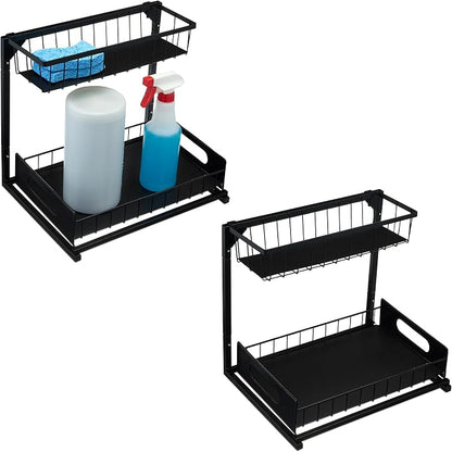 Amazon Basics L-Shape Under Sink Storage Pull Out Cabinet Organizer by AmazonBasics