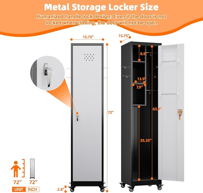 Aobabo 72" H Storage Cabinet - Image 3