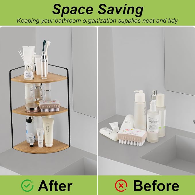 3 Tier Corner Bathroom Counter Organizer, Countertop Organizer, Vanity - Image 6