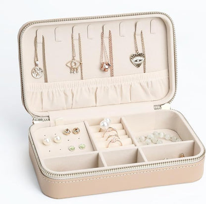 Leather Jewelry Box Women's Travel Jewelry Organizer by V-LafuyJewelryBox