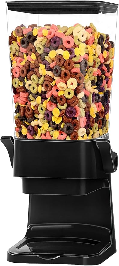 Cereal Dispenser Countertop, 5.5L Cereal Containers Storage Dispenser by QNP