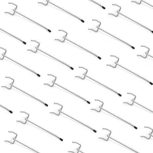 HUHOLE Pegboard Hooks 4 Inch 50PC, Ideal Garage Organization, Wall Storage Tool by HUHOLE