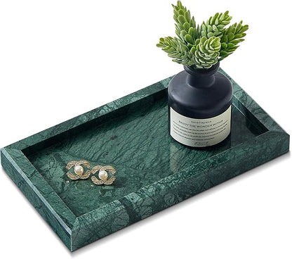 Natural Small Marble Vanity Tray, Luxury Stone Organizer by Unknown
